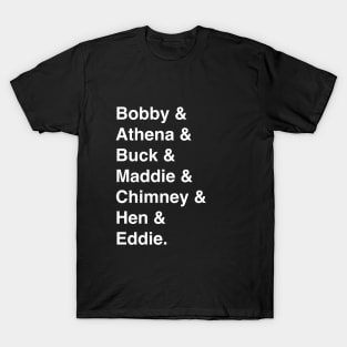 9-1-1 Character Names T-Shirt